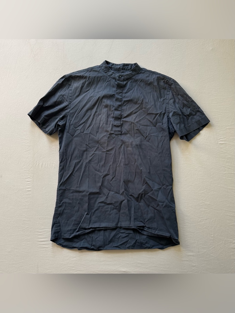 Zara Short Sleeve Mandarin Collar Shirt